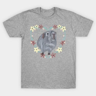 Guinea Pig floral heart T-Shirt